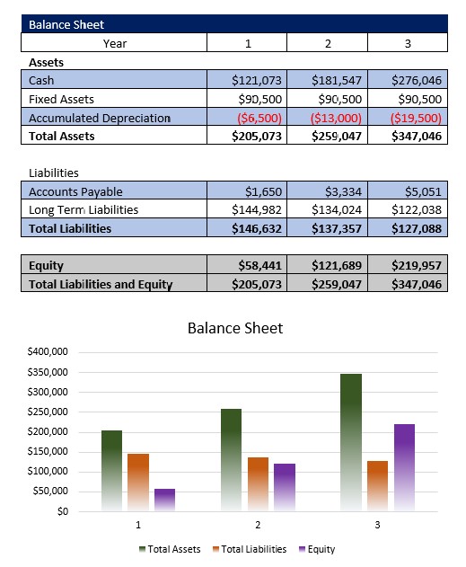 Autism Treatment Service Balance Sheet
